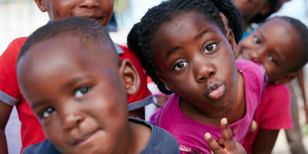 Young and full of life. Shot of kids at a community outreach event